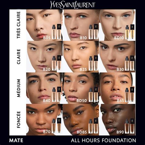 ysl foundation all hours uk|YSL foundation color chart.